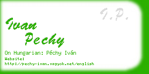 ivan pechy business card