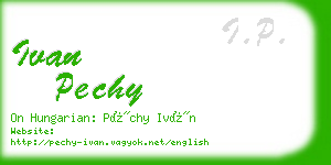 ivan pechy business card